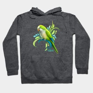 Green Quaker Parrot Hoodie